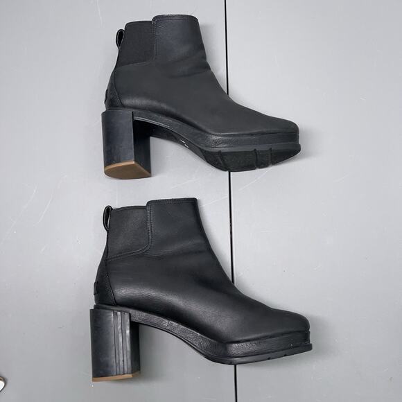 Sorel JOAN NOW™ Women's Chelsea Boot 11 Black NL3303-010 Heeled Leather - Picture 5 of 14